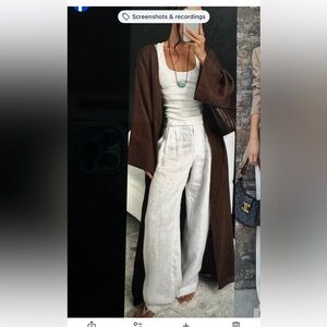 💄Banana Republic Women's NWT LINA STRAIGHT LINEN PANT Petite 2